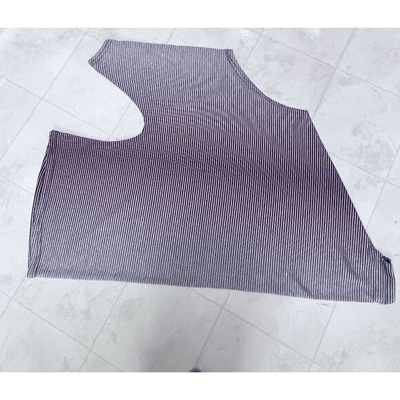 Swordfish Womens Tunic Asymmetrical Summer Top Brown Gray Stripe - Picture 2 of 15